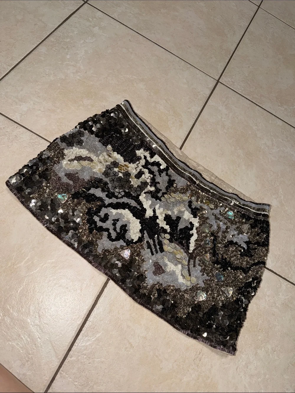 ALLSAINTS beaded mini skirt. Size 8